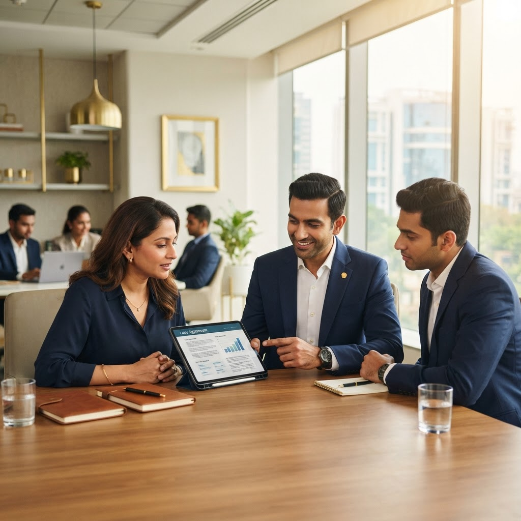 YFS Infinity advisors reviewing a loan application with a client